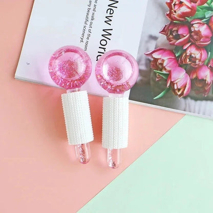Facial Crystal Ice Hockey Roller Massager - 2pcs/Box