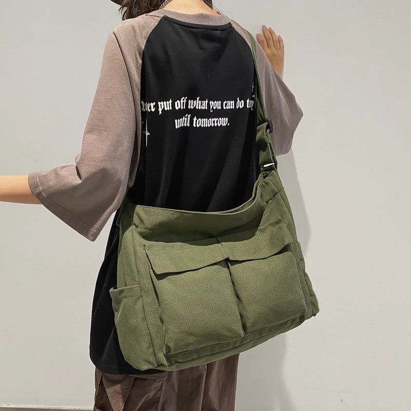 Large Capacity Canvas Messenger Bag