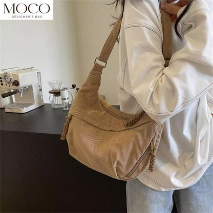Korean Style Corduroy 2 Way Sling Bag