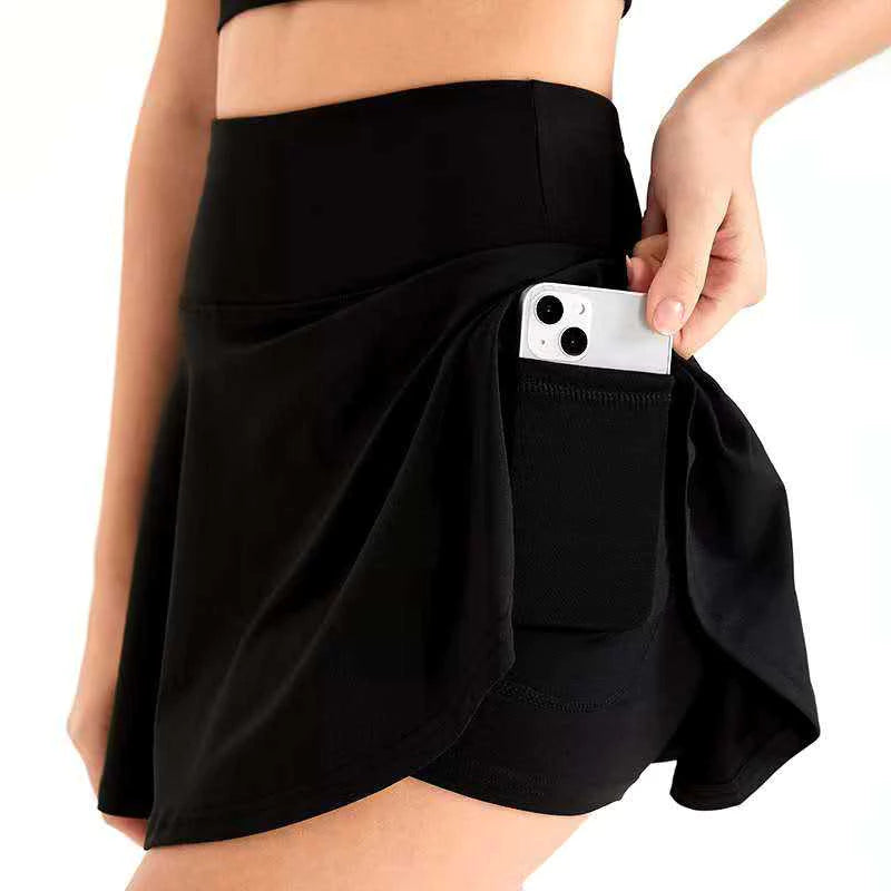 High Waisted Tennis Skort with Pocket