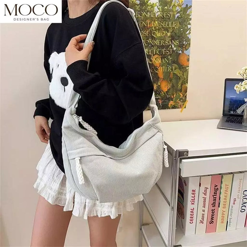 Korean Style Corduroy 2 Way Sling Bag