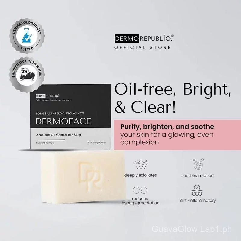 DermoFace Potassium Azeloyl Diglycinate Clarifying Oil Control for Acne Prone Soap Bar
