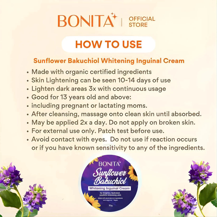 BONITA Sunflower Bakuchiol Whitening Inguinal Cream 30g