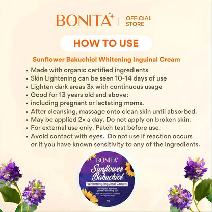BONITA Sunflower Bakuchiol Whitening Inguinal Cream 30g