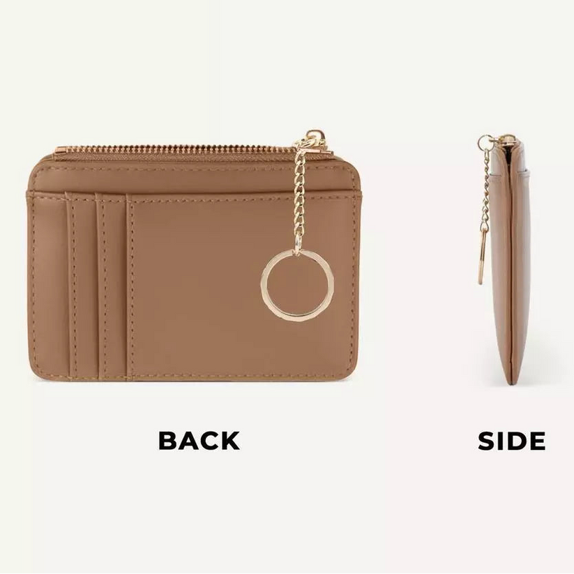 Multi-Slot Card Holder Coin Purse with Keyring