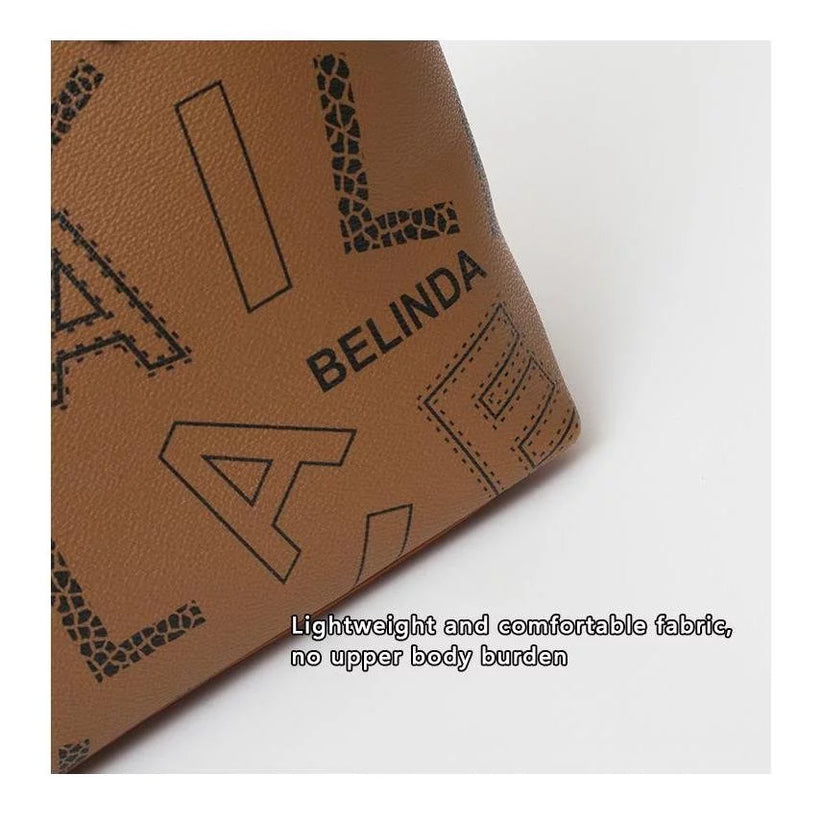 Premier High-End Leather Silk Scarf Tote Bag