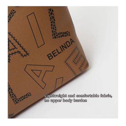 Premier High-End Leather Silk Scarf Tote Bag