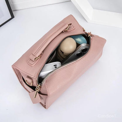 Everyday Soft Leather 2-Way Crossbody Bag with Pattern Strap