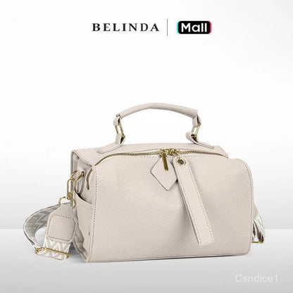 Everyday Soft Leather 2-Way Crossbody Bag with Pattern Strap