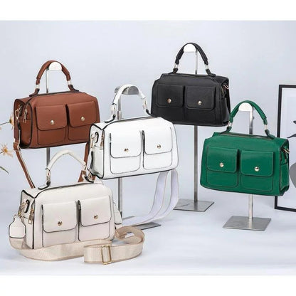 Premium Multi-Pocket Structured Handbag – 2-Way Carry