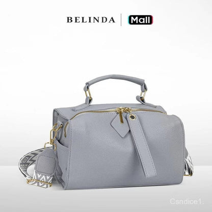 Everyday Soft Leather 2-Way Crossbody Bag with Pattern Strap