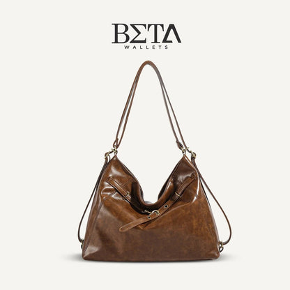 Leather Belt Motif 2-Way Shoulder Bag