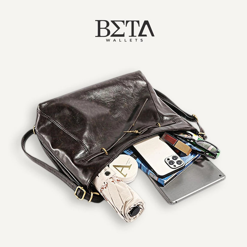 Leather Belt Motif 2-Way Shoulder Bag