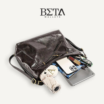 Leather Belt Motif 2-Way Shoulder Bag