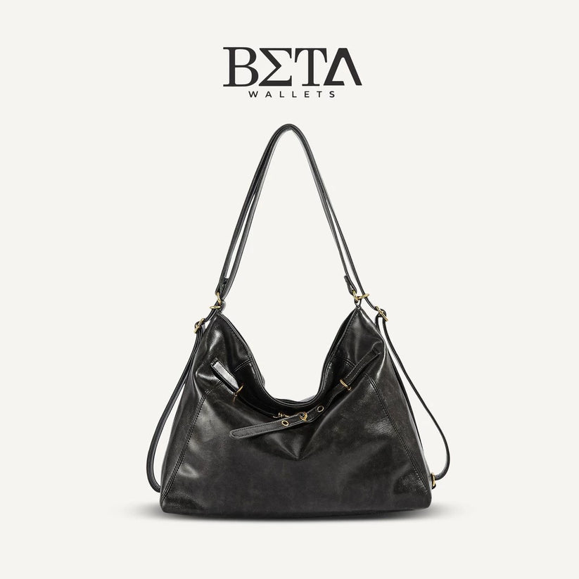 Leather Belt Motif 2-Way Shoulder Bag