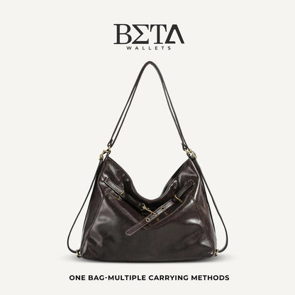 Leather Belt Motif 2-Way Shoulder Bag