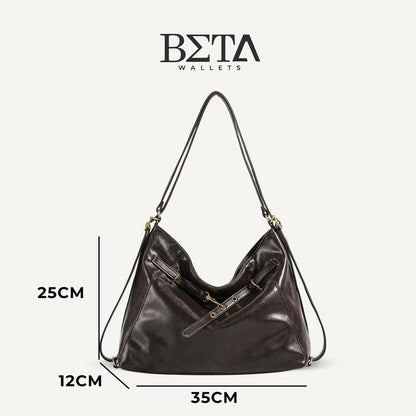 Leather Belt Motif 2-Way Shoulder Bag