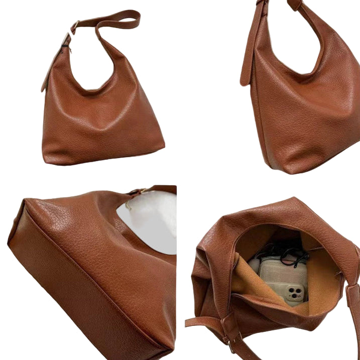 Soft Leather Large Capacity Shoulder Sling Bag