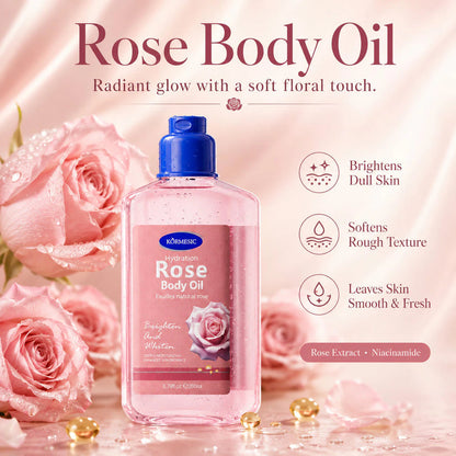 KORMESIC Rose & Niacinamide Brightening Glow Body Oil 260ml