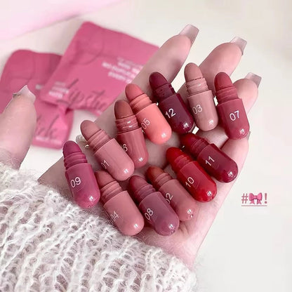 12Pcs Mini Matte Capsule Lipstick Set