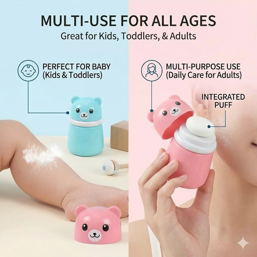 CUTE BEAR POWDER PUFF CASE