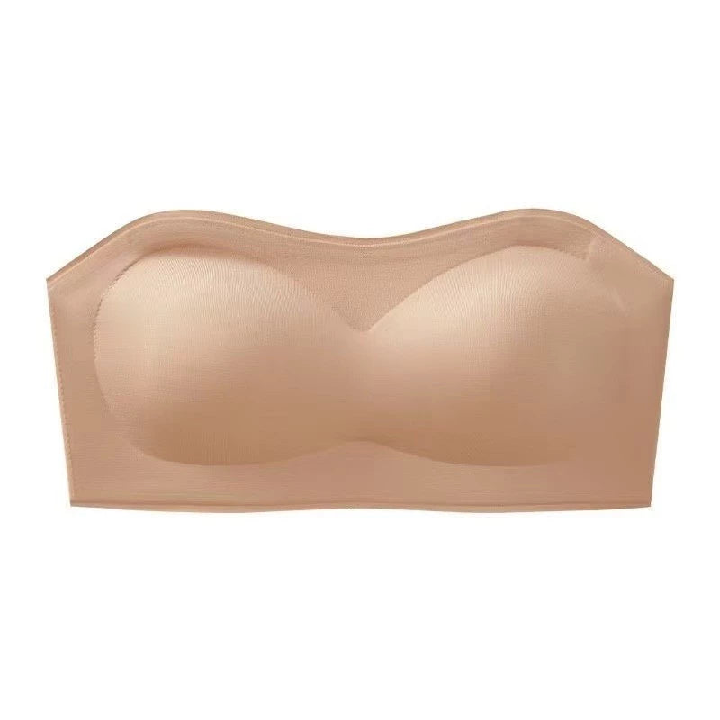 Strapless Padded Seamless Bra with Anti-Slip Design