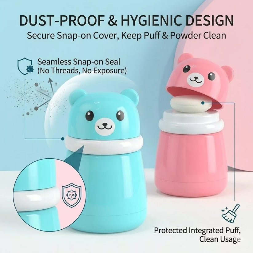 CUTE BEAR POWDER PUFF CASE