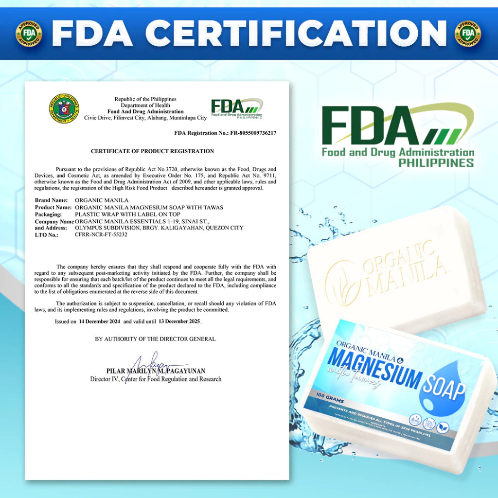Organic Manila Magnesium Tawas Soap 100g
