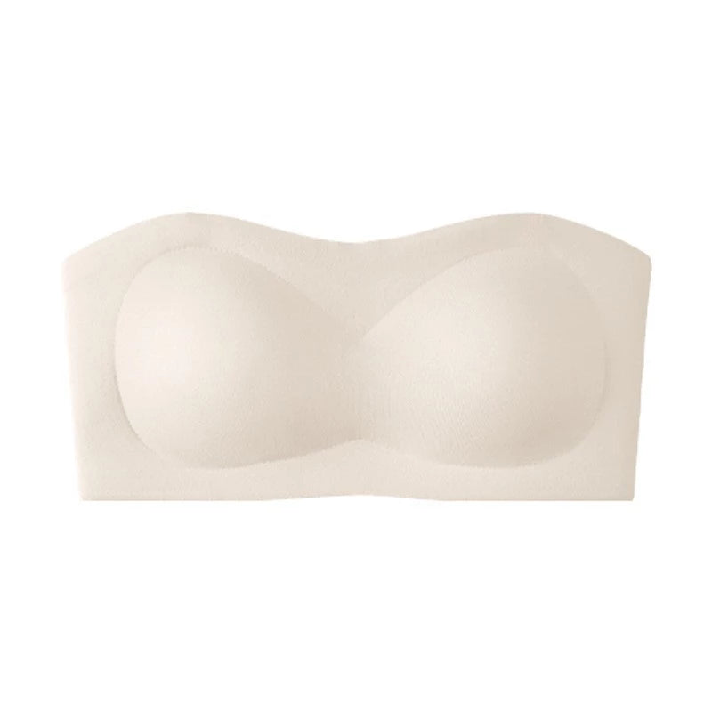 Strapless Padded Seamless Bra with Anti-Slip Design