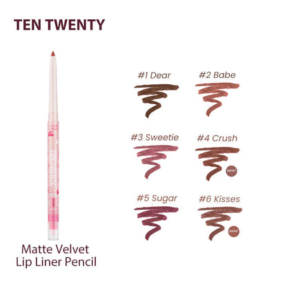 TEN TWENTY Creamy Matte Velvet Lip Liner Pencil
