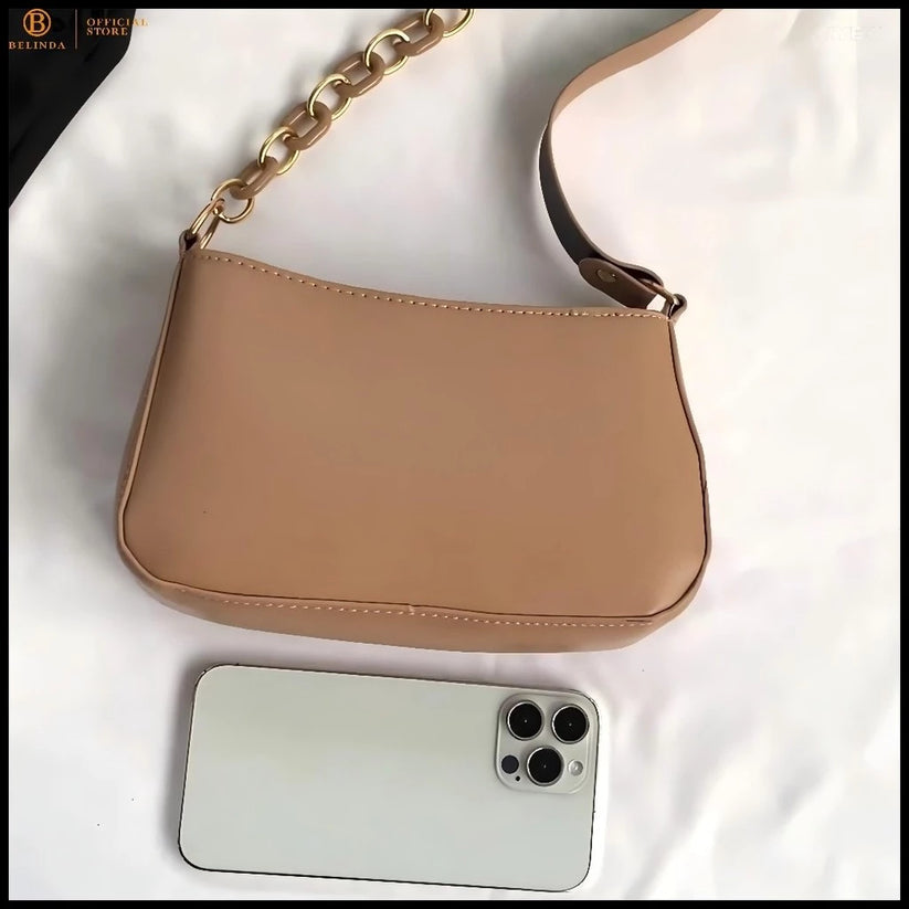Elegant Shoulder Bag with Chain Strap
