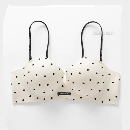 Polka Dot Seamless Push Up Bra