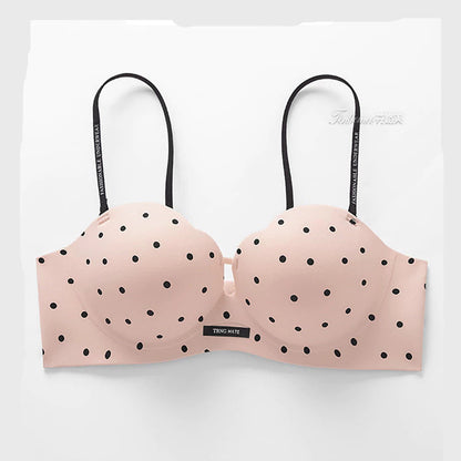 Polka Dot Seamless Push Up Bra