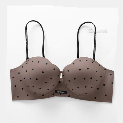 Polka Dot Seamless Push Up Bra