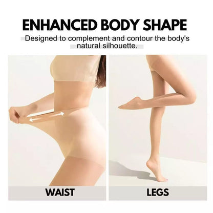 Sexy Sheer Pantyhose - Soft Shiny High Waist Tights, Anti-Snag & Tear-Resistant