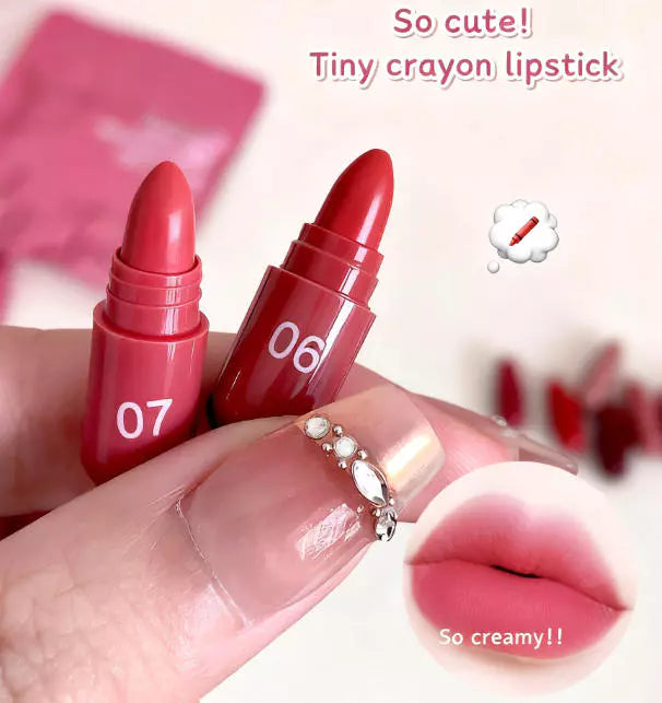 12Pcs Mini Matte Capsule Lipstick Set
