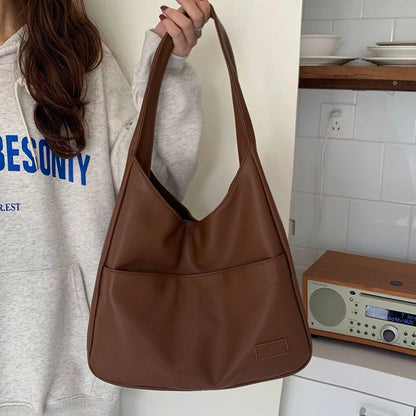 Simple Elegant Soft Leather Shoulder Bag
