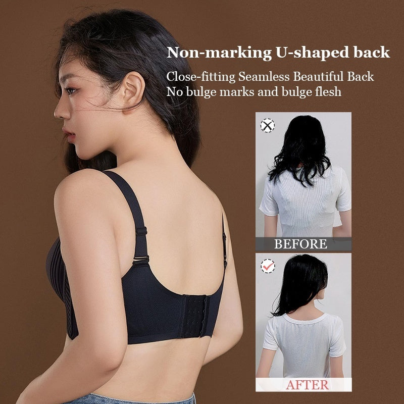 Plus Size Wireless Push Up Bra 3D Anti-Gravity Seamless Padded Gathering & Anti-sagging