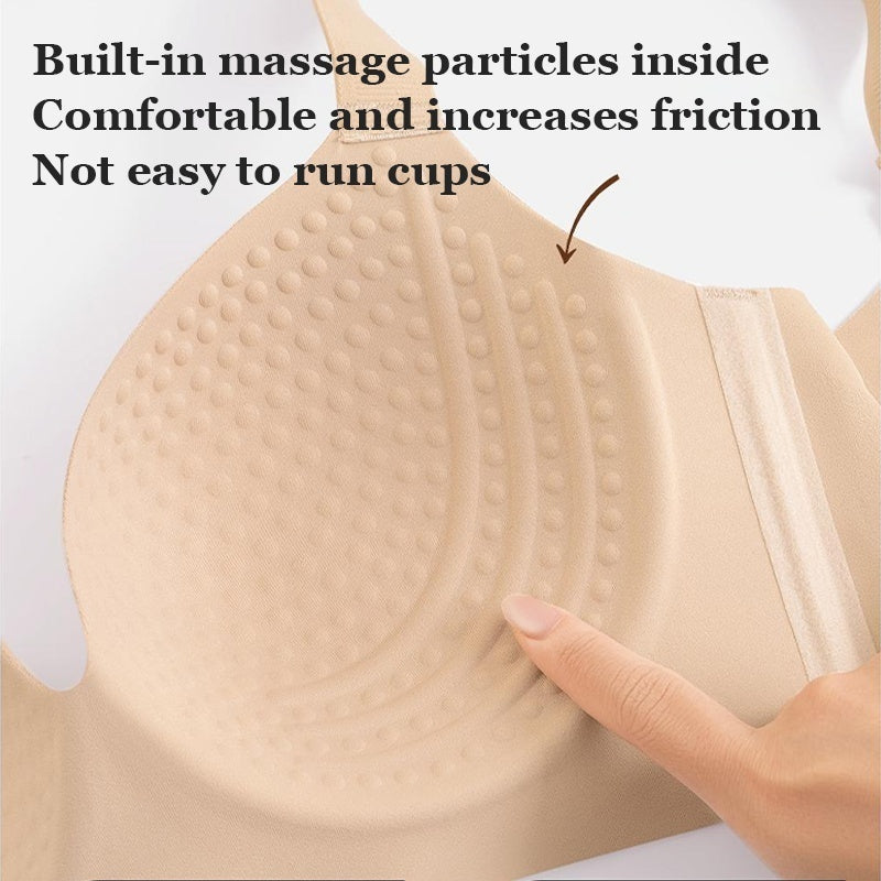 Plus Size Wireless Push Up Bra 3D Anti-Gravity Seamless Padded Gathering & Anti-sagging
