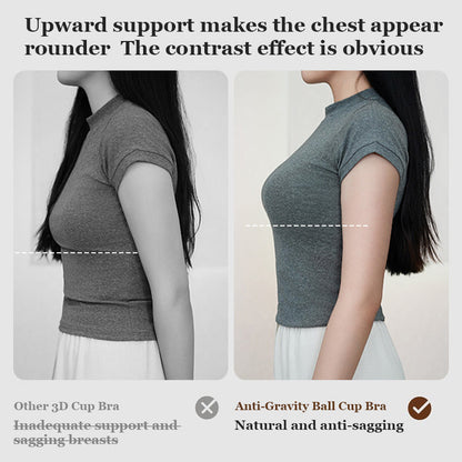 Plus Size Wireless Push Up Bra 3D Anti-Gravity Seamless Padded Gathering & Anti-sagging