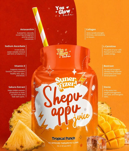 YOU GLOW BABE Shepu Appu Juice - Tropical Punch (15g x 10 sachets)