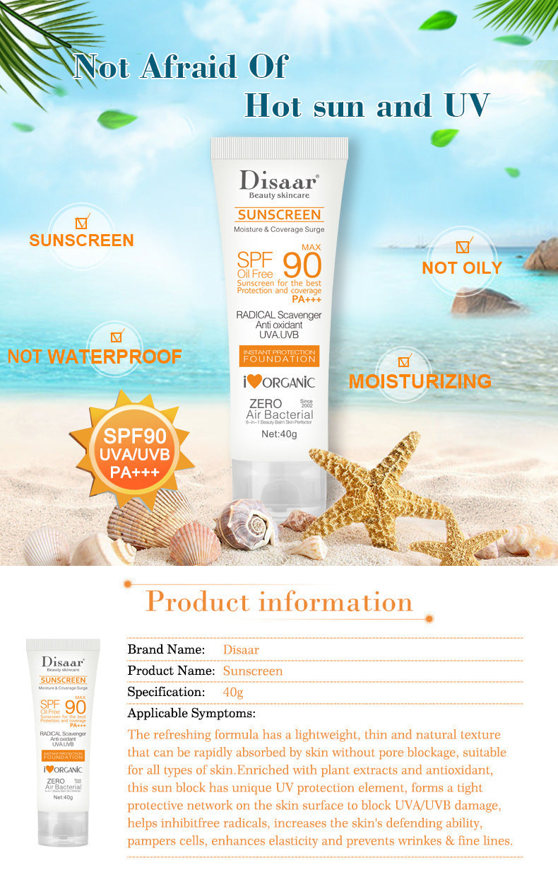 ORIGINAL Disaar SPF 90 Facial Body Sunscreen Whitening