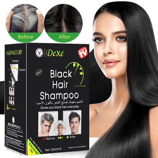 Black Hair Dexe Shampoo 10 Packs