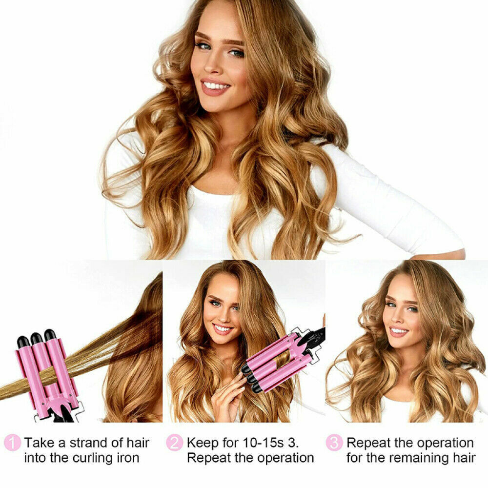 Three-Barrel Electric Curling Iron